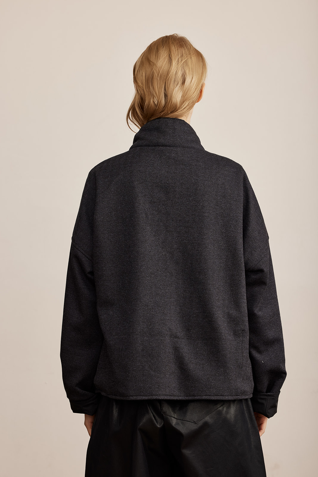 Navy Jarce Jacket for Style Lover Women - Rina Zin